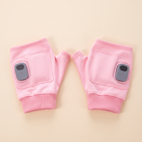 Cozy Loop heated fingerless gloves in blush pink